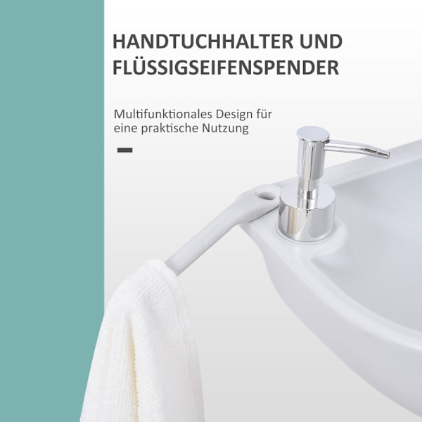 Rootz Portabelt handfat utomhus - Mobilt handfat - Campingdisk - Integrerad tvålautomat - 51 cm x 33,5 cm x 103 cm