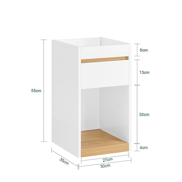 Rootzin sängyn pöytä - Yöpöytä - sivutaulukko - Tietosuojaominaisuus - 30x55x35cm - kestävä vakaus jalan kanssa