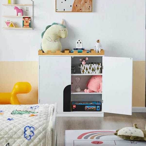 Rootz Design Børne Opbevaring Kiste Skab- Børn Bogreol Boghylde Legetøjshylde Børneværelse Opbevaring Display Hyldestativ Organizer