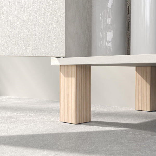 Rootz Badeværelse Enhed Vaskbassinskab - 2 Door Badeværelse Opbevaring - Justerbare hylder - Fugtbestandig - 60x30x63 cm