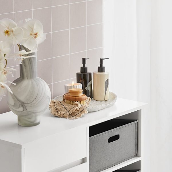 Rootz Linneskåp Tvättuppsamlare - Tvättkorg - Badrumsskåp - Vit - Fuktbeständig fotdyna - Enkel montering - 80cm x 91cm x 38cm