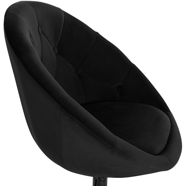 Rootz Velvet Swivel Chair - Kontorsstol - Barpall - Ergonomisk design - Hållbar konstruktion - Justerbar höjd - 46cm x 44cm x 81-93cm