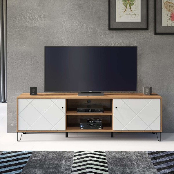 Rootz Touch Lowboard - TV Stand - Media Unit - Entertainment Cen