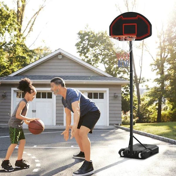 Rootz Basketball Stand - Basketball Hoop - Højdejusterbar - Meget stabil - Stål/PE - Sort - 131 x 49 x 195-250 cm