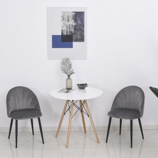 Rootz spisestuestolesæt - Grå, Sort - Polyester, Metal - 19,68 cm x 21,25 cm x 31,1 cm