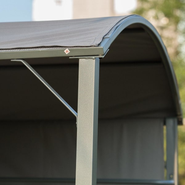 Rootz Grill Pavilion BBQ - Svart, Grå - Metall, Polyester - 85,82 cm x 54,33 cm x 85,04 cm