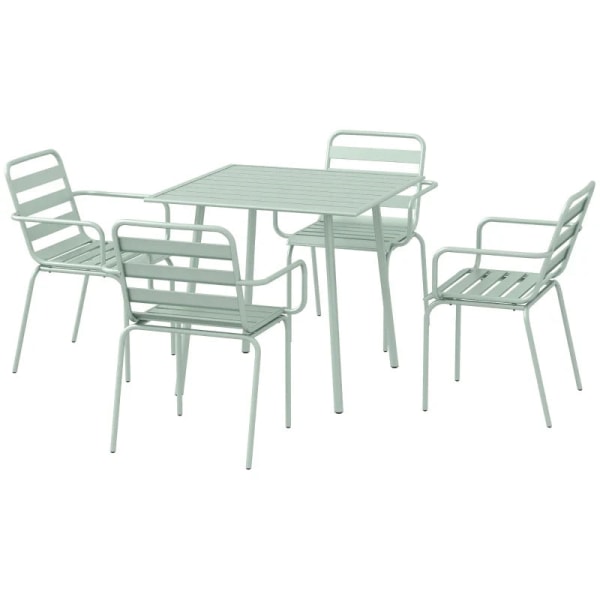 Rootz Havemøbelsæt - Spisebord - Moderne Design - 5-delt - Udend