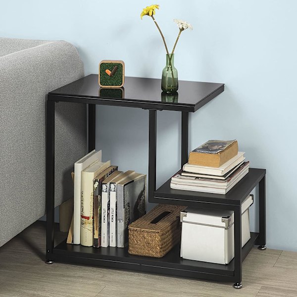 Rootz Sidebord - Sofabord - Stuebord med opbevaringshylde - B65 x D35 x H55cm