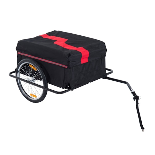 Rootz transporttrailere til cykler - rød, sort - stof, stål - 55,12 cm x 34,65 cm x 23,62 cm