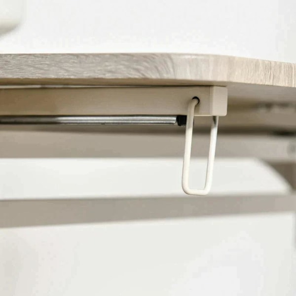 Rootz 2-delt siddegruppe - Sammenklappeligt spisebord med 2 stole - Foldebord - Hvid + Natur - 110 cm x 70 cm x 75 cm