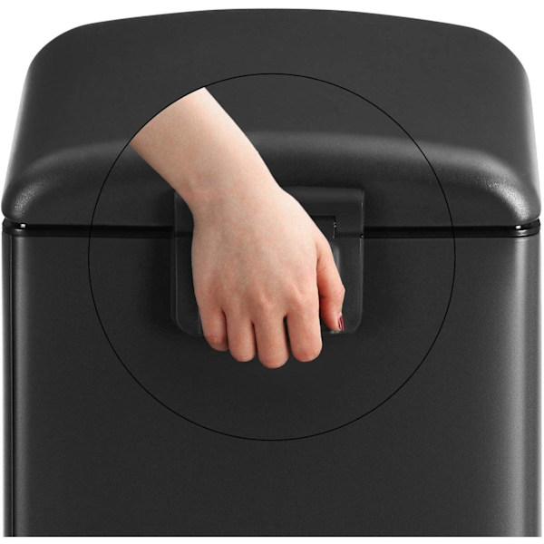 Rootz Pedalspand 30 L - Skraldespande - Sort - 34,5 x 61,5 x 27,5 cm (BxH x D)