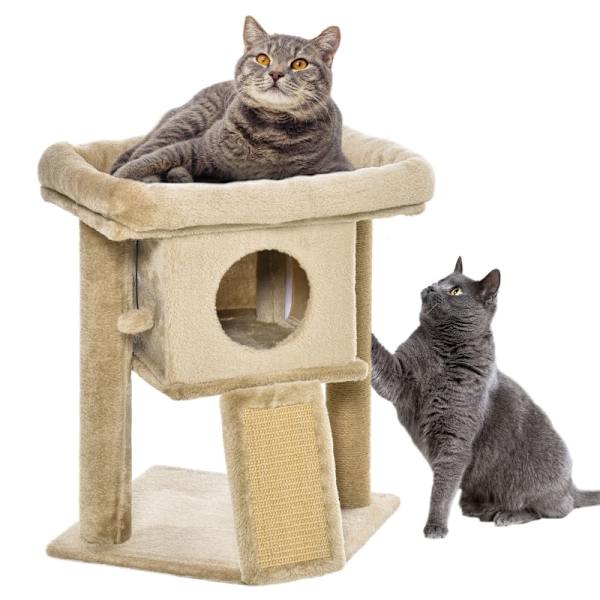 Rootz PawHut Cat Scratching Post - Cat Play Station - Cat Rest Station - Ultimate Play - Kloslipning - Högkvalitativ konstruktion - 40W x 40D x 57H cm