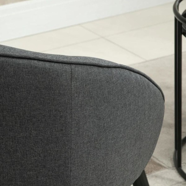 Rootz Lounge Chair - Cocktailstol - Stuestol - Kontorstol - Polstret stol til stuen - Soveværelse - Børneværelse - Spisestue - Moderne Med Linnedlook