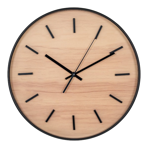 Rootz Kensington Wall Clock - Silent Movement - Round Clock - Svart väggklocka - Ø35 cm x 4,5 cm