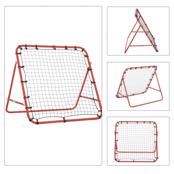 Rootz Football Rebounder - Rød, Sort - Stof, Metal - 37,79 cm x 31,49 cm x 37,79 cm