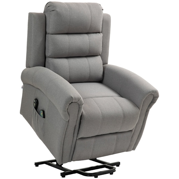 Rootz moderne hvilestol med stå-op-støtte - Biografstol - Ældrestol - Elektrisk massage og varme - 91 cm x 89 cm x 106 cm