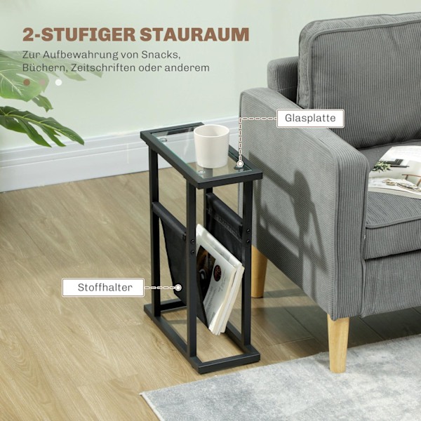 ROTZ METAL SIDA TABLE - SLIM TABLE - MRINT SPACE TABLE - GASS TOPP, TABGE PAG, STABILITET - 40 cm x 18 cm x 55,5 cm