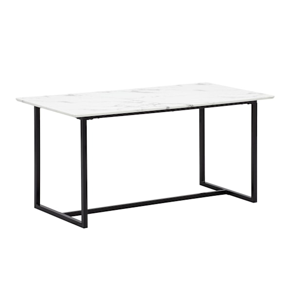 Rootz Stor spisebord - Rektangulær marmor Look Bord - Moderne spisebord - Sæder 8 - Robust design - 180 cm x 90 cm x 76 cm