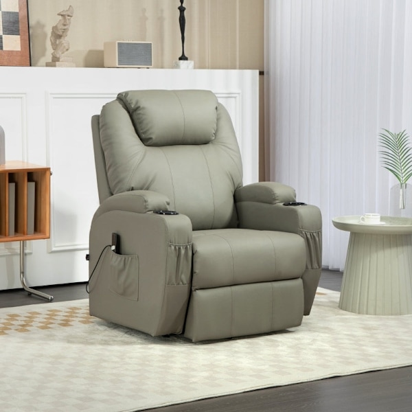 Rootz Elektrisk stand-up tv hvilestol - Biografsæde - Remote Control Recliner - Seniorstol - 85cm x 92cm x 109cm
