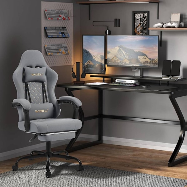 Rootz Massagespelstol - Svankstöd - Mesh som andas - Ergonomisk design - 64cm x 127cm x 54cm