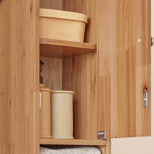 Rootz Cedar Badeværelsets kabinet - Tall Storage Unit - Rumbesparende arrangør - Miljøvenlig Cedar - 20x180x20cm
