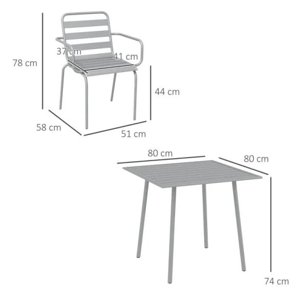Rootz Havemøbelsæt - 5-delt - Udendørsmøbler - Vejrbestandig - M