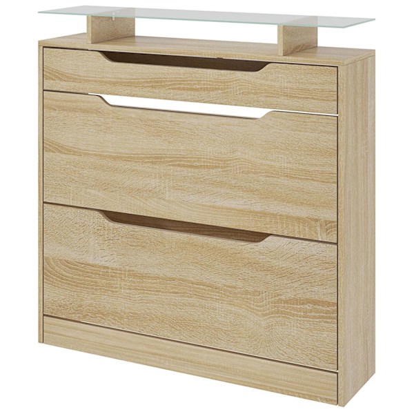 Rootz Shoe Cabinet - Storage Unit - Entryway Organizer - Justerbar design - 89L x 23W x 96H cm