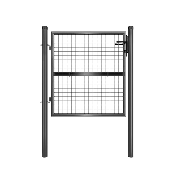 Rootz Grey Garden Gate - Entrédörr - Säkerhetsstaket - Galvaniserat stål - Enkel installation - Väderbeständig - 106cm x 100cm x 150cm