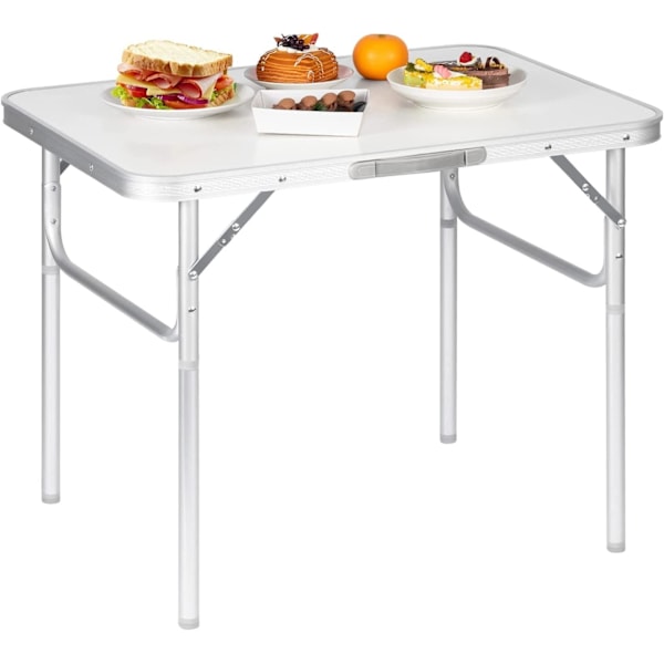 Rootz Campingbord - Udendørs klapbord - Picnicbord - Let og foldbart - Højdejusterbar - Robust og stabilt - 55 cm x 25,5/58,5 cm x 75 cm