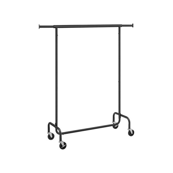 Rootz Tøjstativ - Tøjstativ på hjul - Tøjstativ - Knagestativ - Stående tøjstativ - Mat Sort - 45 x (110-150) x 160 cm