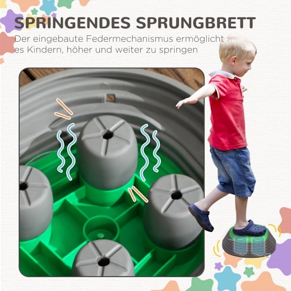 Rootz ZONEKIZ Stepping Stones Set - Balansstenar - Koordinationsstenar - Säker och hållbar - Halkfri design - Enkel förvaring - 23 cm x 23 cm x 4 cm (