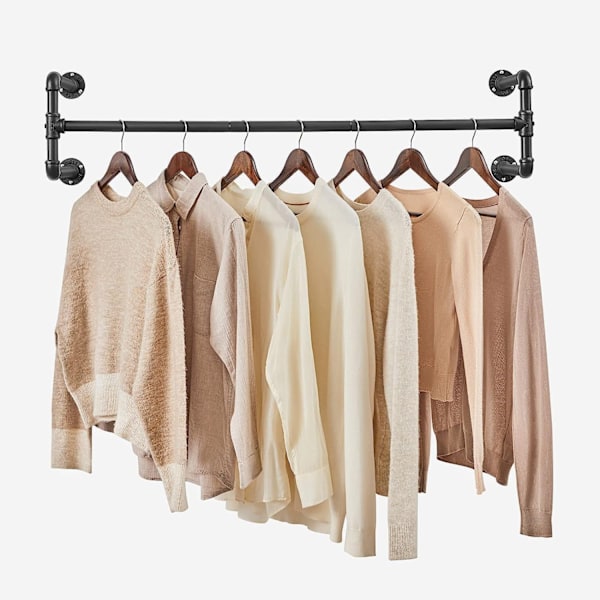 Rootz 2 -bitar väggkläder barer set - hängande skenor - plaggarrangörer - 60 kg lastkapacitet - 110 cm x 30 cm x 29,3 cm