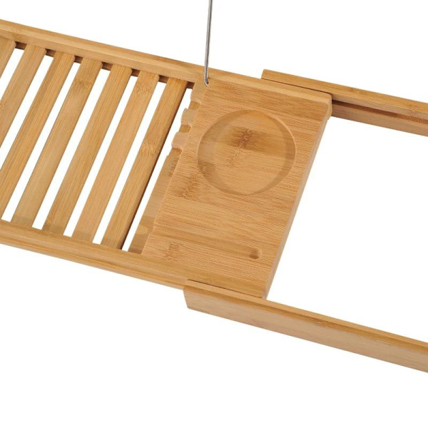 Rootz Badekarhylde - Badekarbro - Badekarstøtte - Badekarbakke - Badekar - Bambus - Naturlig - (70-105) X 21,8 X 5 Cm