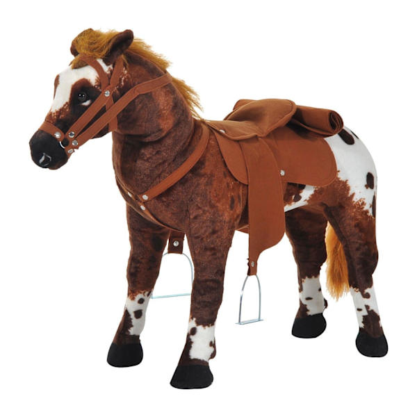 Rootz Legehest med sadel - Brun - Metal, Plys - 33,44 cm x 11,02 cm x 23,62 cm
