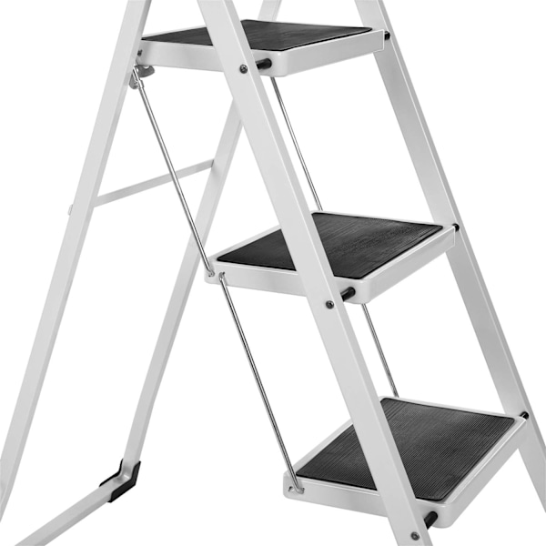 Rootz hopfällbar stegstege - Metallpall - Hushållshjälp - Vikbar design - Robust stål - 46,5 cm x 117 cm x 4,5 cm - 150 kg Kapacitet