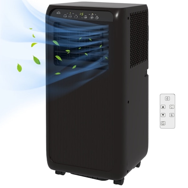 Rootz Mobile Ilmastointilaite - Mini Ilmastointilaite - Kannettava AC - 24 tunnin ajastin - 3 nopeutta - 33 x 28 x 68,5 cm - Musta - ABS-muovi