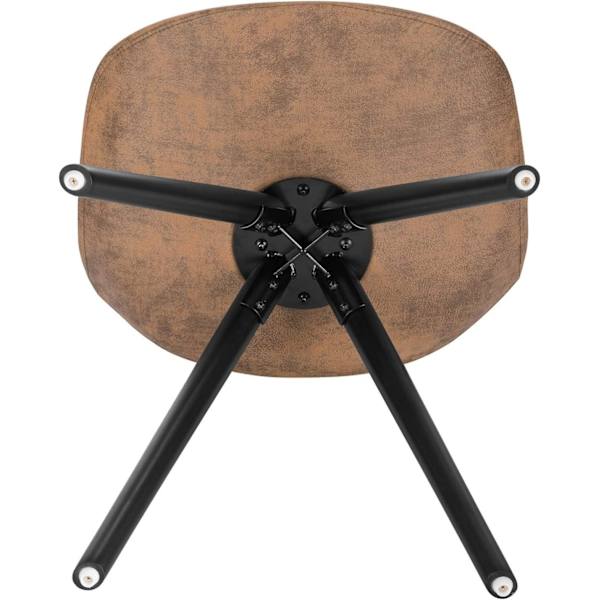 Rootz matstolsset - Stoppad stol - Ben i massivt trä - Ergonomiskt ryggstöd - Golvskydd - 39D x 43W x 83H cm