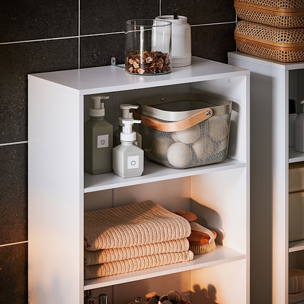 Rootz Tall Badrumskåp - förvaringsskåp - MDF -skåp - Space -Saving Design - 60x171x37cm