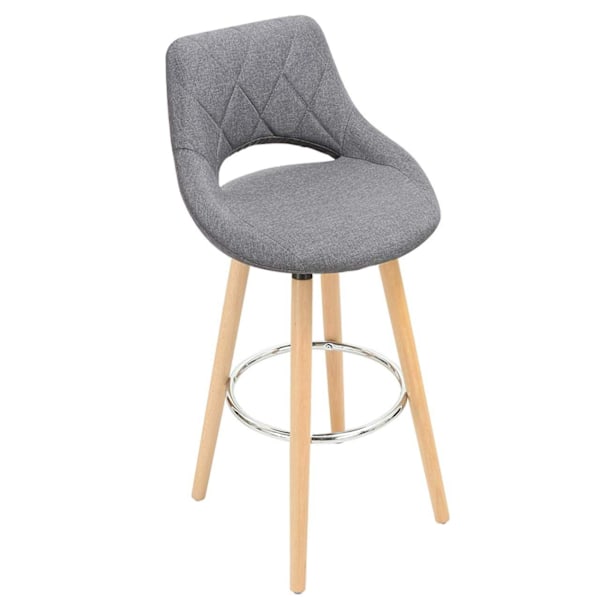 Rootz Scandinavian Bar Pall - Träpall - Linne Sits - Ergonomisk design - 91cm x 43cm x 43cm