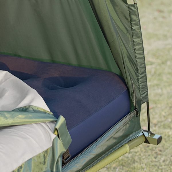 Rootz 4-i-1 campingtältsats - Pop-up-tält - Bärbar tältsäng - Utomhussäng - Slitstark Oxford-nylon - Myggskydd - Enkel montering - L194 x D87 x H165 c
