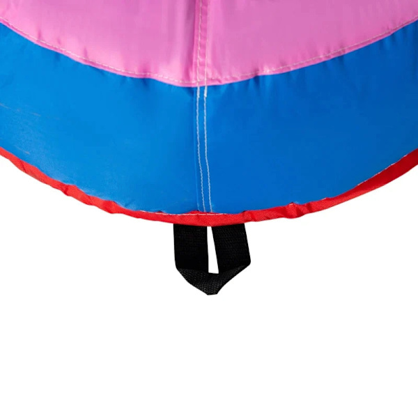 Rootz oppustelig hoppeborg med rutsjebane - hoppehjørne - vandbassin - vandstråler - Oxford stof - polyester - farverig - 330 x 280 x 200 cm
