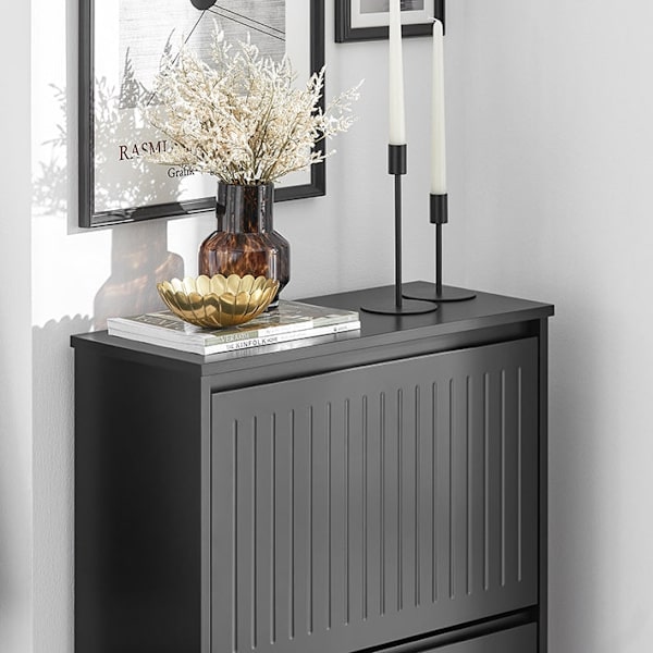 Rootz justerbart skoskab - Skovipper - Skostativ - Alsidig opbevaring - Justerbare rum - Nem montering - 61 cm x 120 cm x 26 cm