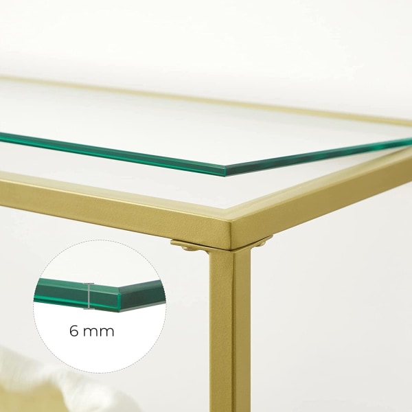 Rootz-konsolipöytä - Sivupöytä - 3 tasoa - Karkaistu lasi - Meta