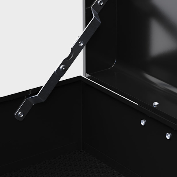 Rootz Tool Box - Låsbar förvaring - 3 lådor Organizer - Slitstarkt stål - Effektiv verktygshantering - 60cm x 26cm x 34cm - Röd+svart