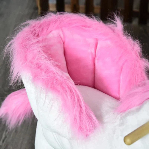 Rootz Gyngedyr - Gyngehest - Børnegynge - Pink/Hvid - 65 x 32 x 55 cm