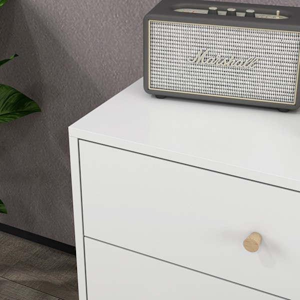 Rootz Scandinavian Chest of skuffer - Opbevaringsskab - Skuffe Unit - Robust MDF & Pine - 60L X 40B x 68H CM