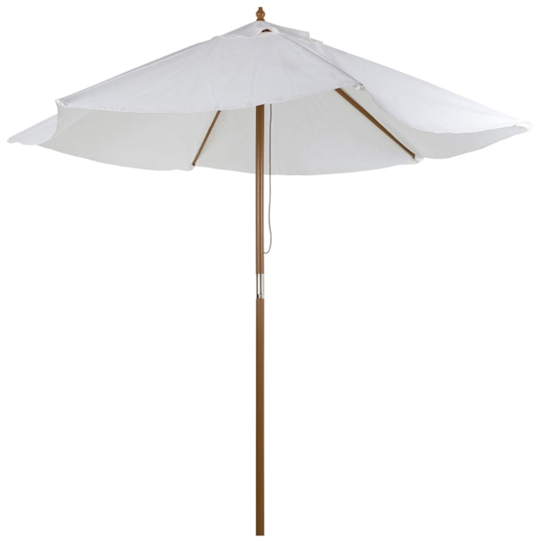 Rootz Parasol Tuinparasol - Crème - Bambus, Polyester - 98,42 cm x 98,42 cm x 90,55 cm