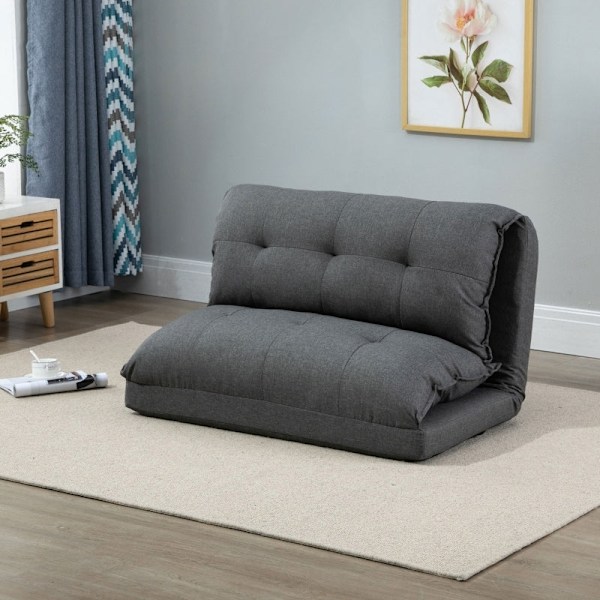 Rootz Elegant Grey Chauffeuse Gulvsofa - Justerbar afslappende stol - Læselænestol - Metalstruktur - 100L x 71W x 54H cm