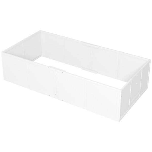 Rootz -koiran roskakori - Whelping Box - Puppy Run - Säädettävät sisäänkäynnit - Pine & MDF - 196 x 96 x 48 cm - valkoinen