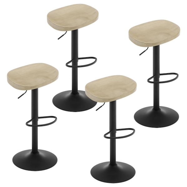 Rootz barpall i trä - Vridbar pall - Ergonomisk pall - Justerbar i höjdled - Sits i massivt trä - 41,5 cm x (60-81 cm) x 31,5 cm